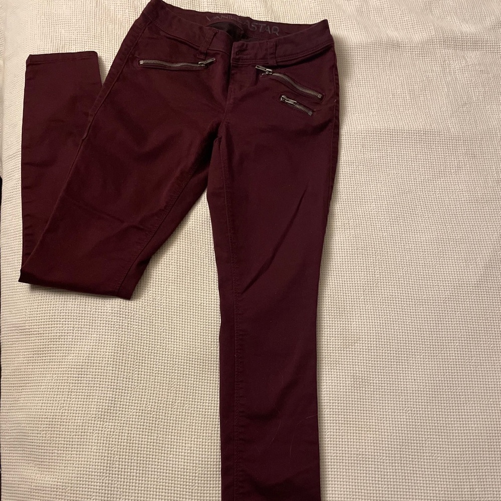 Vanilla star maroon skinny jeans juniors size 3 new without tags